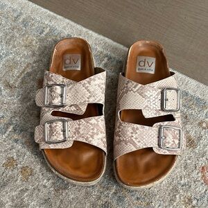 Dolce Vita Beige Snake Pattern Sandals